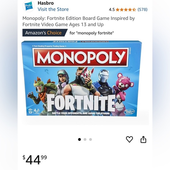 BNIB Factory Sealed Monopoly: Fortnite Edition Board Game Ages 13 and Up - Picture 5 of 12